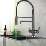 Shurity 395 Rubinetto da cucina con Doccetta a molla 3 vie Nero Opaco - immagine 3