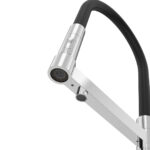 Shurity 390 Rubinetto da cucina con Doccetta in gomma senza metalli pesanti 3 vie Cromo/Nero - immagine 2