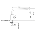 Shurity 112 Rubinetto di prelievo Sottofinestra per depuratori 1 via 6mm. Granito Avena - immagine 2