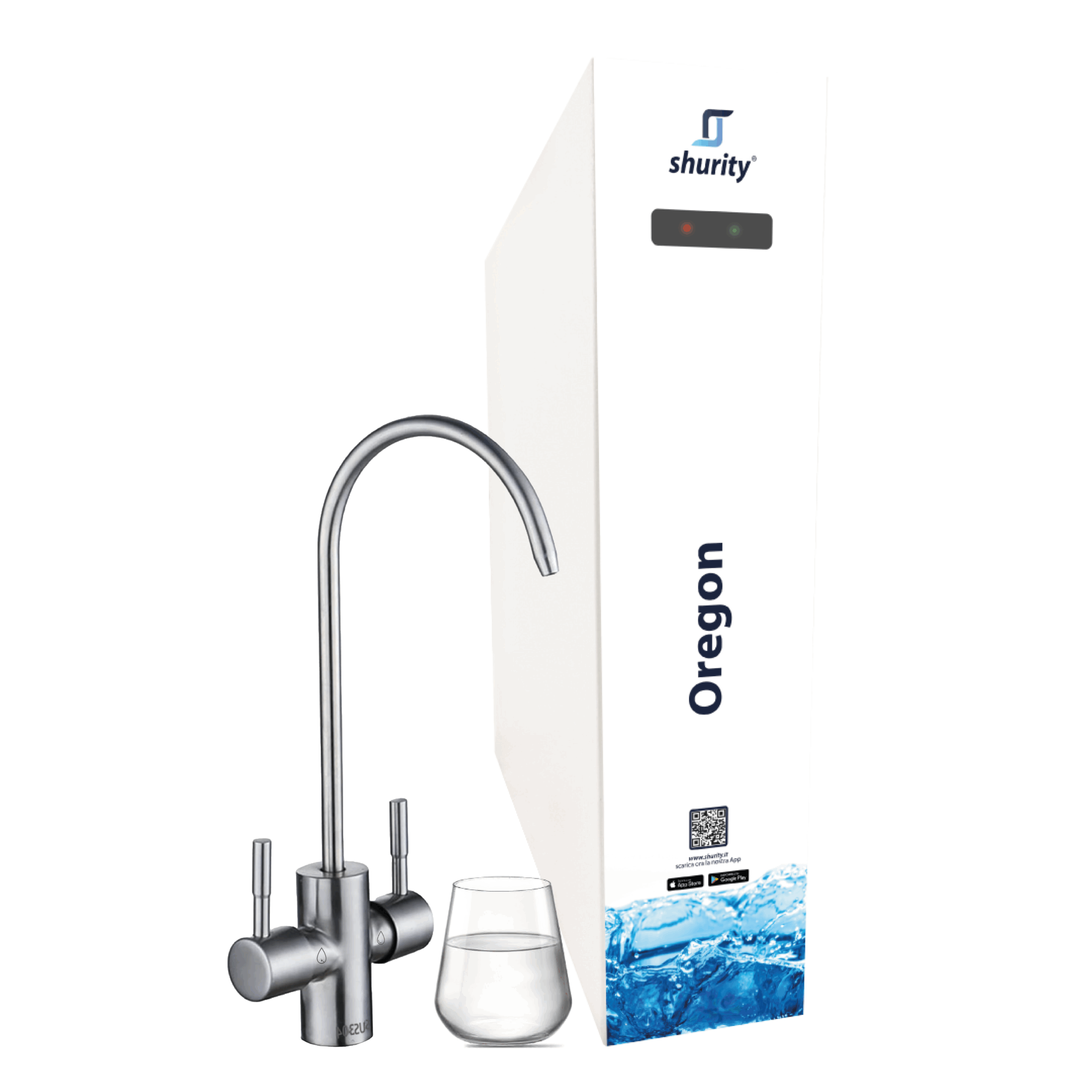 Shurity Oregon Depuratore acqua con Osmosi Inversa  diretta Sottolavello - 2 vie, Liscia/Gassata