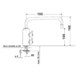 Shurity 212 Rubinetto di prelievo 2 vie Sottofinestra per depuratori 6mm. Nero Opaco - immagine 2