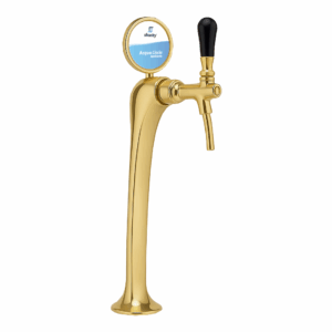 Shurity Ice Colonnina meccanica  1 via con medaglioni ricircolo acqua rubinetto con compensatore dorata