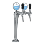 Shurity Ice Colonnina meccanica 2 vie con medaglioni rubinetto con compensatore cromata