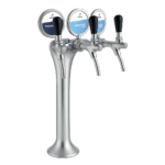 Shurity Ice Colonnina meccanica 3 vie con medaglioni rubinetto con compensatore cromata