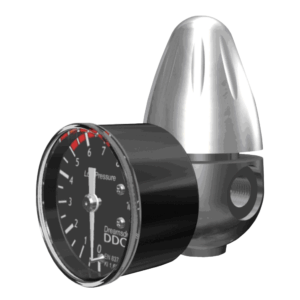 Riduttore di pressione Co2 con Manometro per Bombole 600GR. Monouso e 1Kg. Ricaricabili attacco 11x1  con manopola dritta