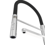 Shurity 360 Rubinetto da cucina con Doccetta in gomma 3 vie Cromo/Nero - immagine 3