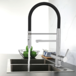 Shurity 360 Rubinetto da cucina con Doccetta in gomma 3 vie Cromo/Nero - immagine 4