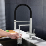 Shurity 360 Rubinetto da cucina con Doccetta in gomma 3 vie Cromo/Nero - immagine 5