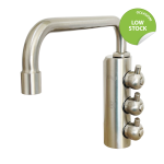 Shurity 312 Rubinetto di prelievo 3 vie Sottofinestra per depuratori 6mm. Nickel Spazzolato