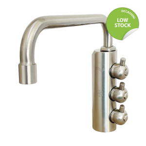 Shurity 312 Rubinetto di prelievo 3 vie Sottofinestra per depuratori 6mm. Nickel Spazzolato