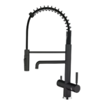 Shurity 395 Rubinetto da cucina con Doccetta a molla 3 vie Nero Opaco