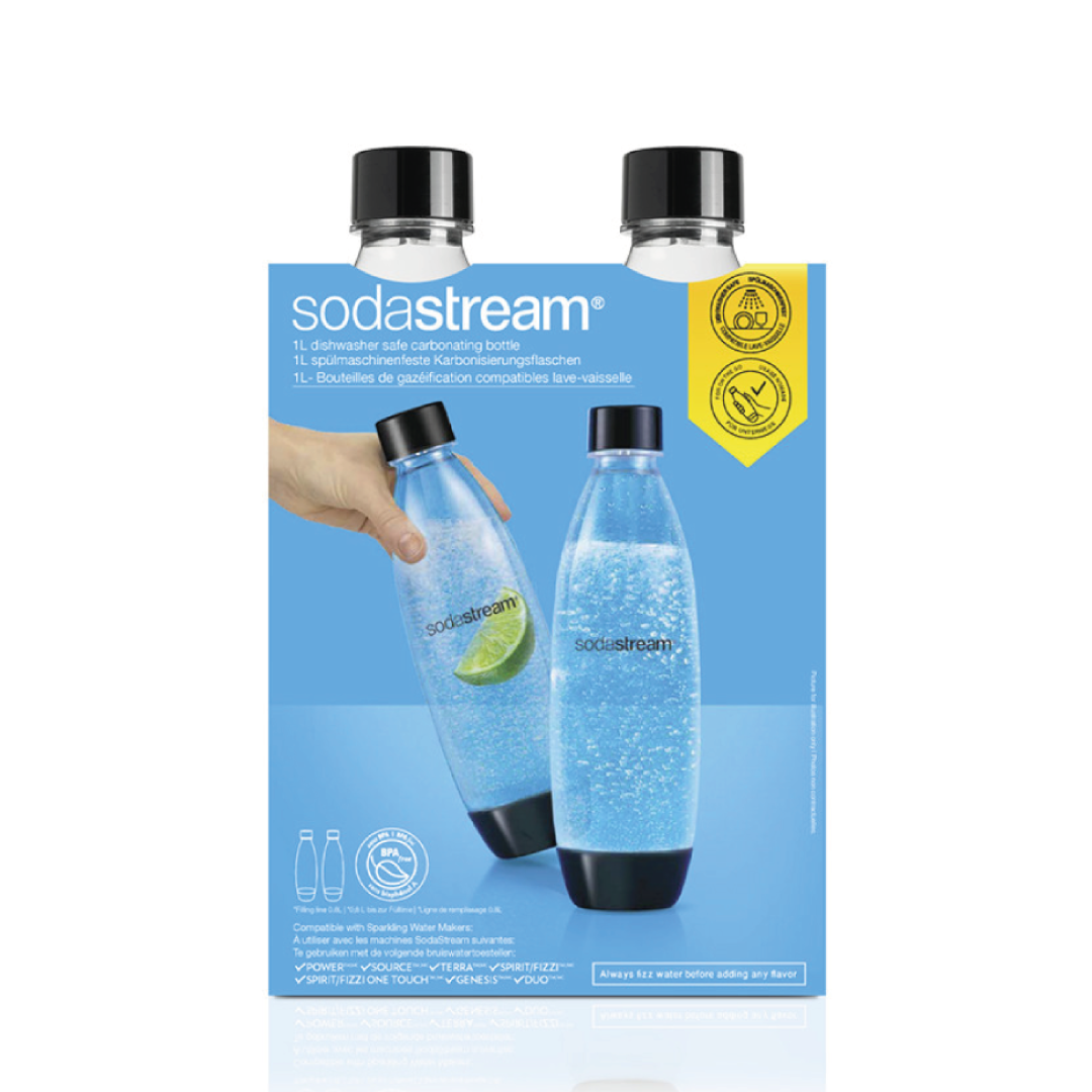 Bottiglie Fuse Lavabili In Lavastoviglie per Gasatore Sodastream (2pz.)