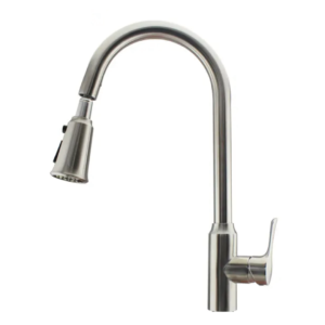 Shurity 325 Rubinetto con Doccetta estraibile Miscelatore 3 vie 3/8” Nickel Spazzolato Acciaio Inox Spazzolato