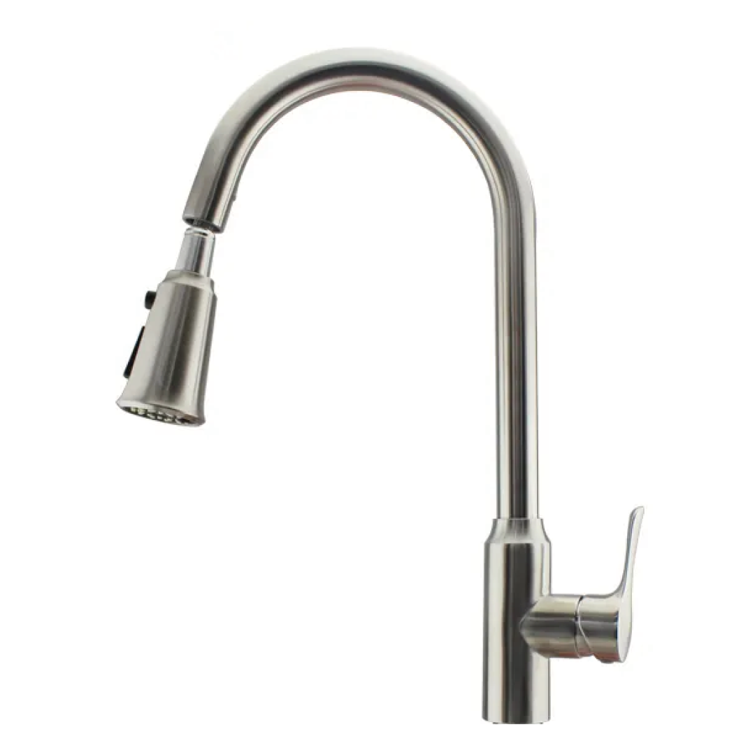 Shurity 325 Rubinetto con Doccetta estraibile Miscelatore 3 vie 3/8” Nickel  Spazzolato Acciaio Inox Spazzolato - Shurity