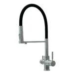 Shurity 460 Rubinetto da cucina con Doccetta in gomma 4 vie Cromo/Nero