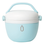 Contenitore Termico Porta Pranzo Shurity Runbott  Acciaio inox con rivestimento in ceramica 560ml. Bianco/Blue - immagine 2