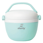 Contenitore Termico Porta Pranzo Shurity Runbott  Acciaio inox con rivestimento in ceramica 560ml. Bianco/Verde