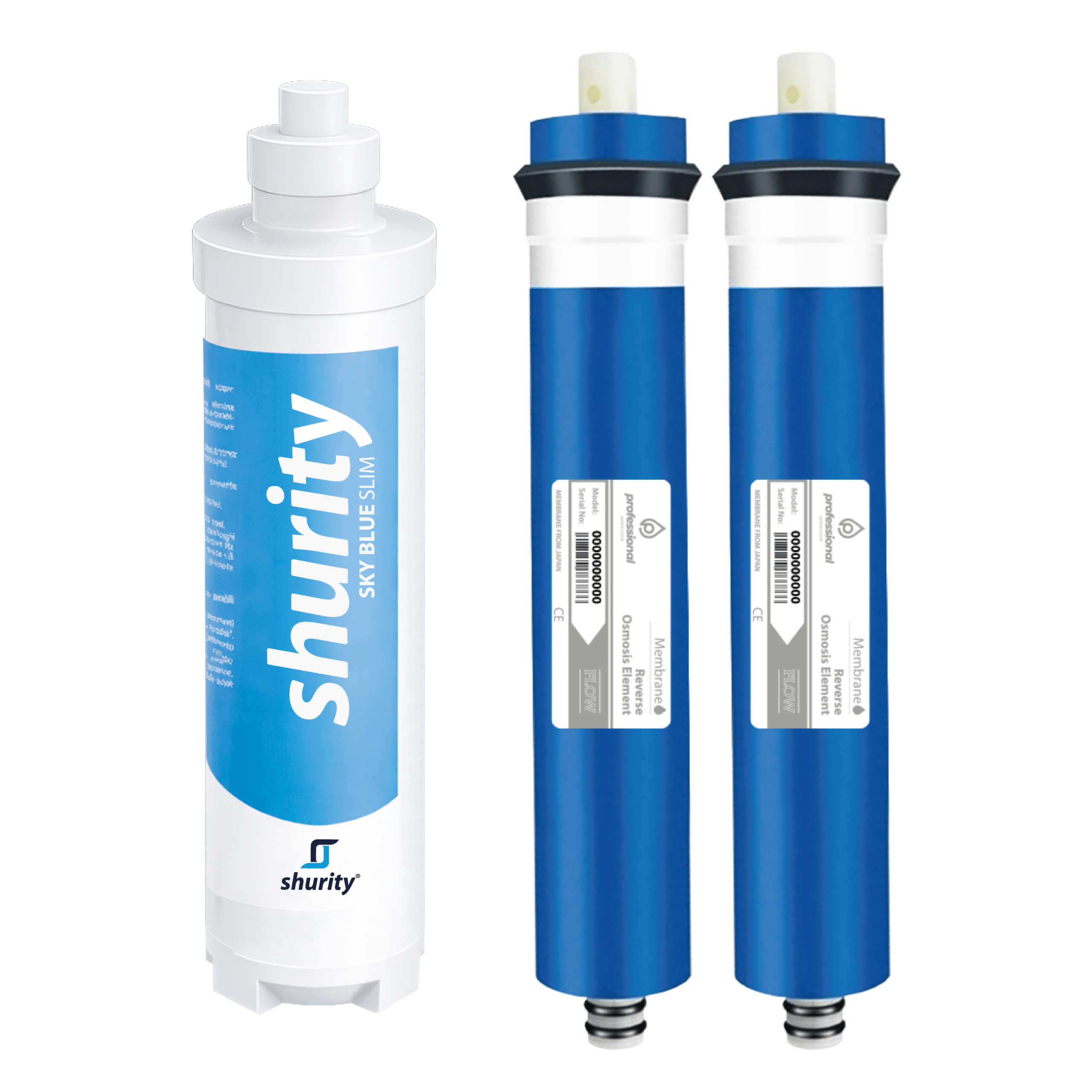 331151 Kit Manutenzione Completo 36 Mesi Depuratore Acqua a Osmosi Inversa – Filtro Baionetta e 2 Membrane RO - immagine 1