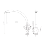 Shurity 340 Rubinetto da cucina 3 vie Bianco - immagine 3