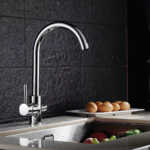 Shurity 350 Rubinetto da cucina 3 vie Nickel Spazzolato - immagine 4