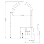 Shurity 355 rubinetto mix Acciaio Inox 3 vie Cromo - immagine 2
