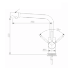 Shurity 383 Rubinetto da cucina 3 vie Nickel Spazzolato - immagine 2