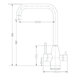 Shurity 335 rubinetto mix Acciaio Inox 3 vie Cromo - immagine 2