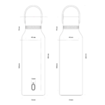 Borraccia Termica Shurity Runbott Sport Acciaio inox con rivestimento in ceramica 600ml. Grigio Antracite - immagine 3