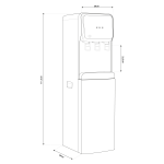 Shurity Cool Dispenser Acqua Refrigerata a Colonna con Osmosi Inversa - 3 vie acqua fredda, calda e ambiente - immagine 2