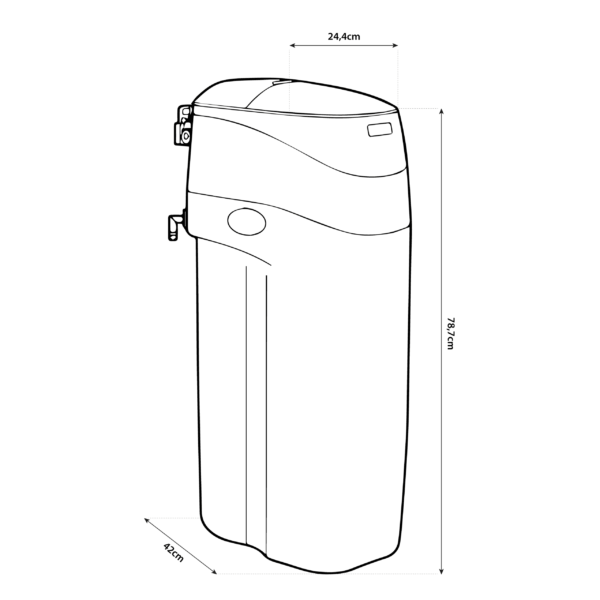Shurity Missouri Addolcitore acqua Cabinato 12 lt. Resina, 1.400lt. Acqua - 2/3 Persone - immagine 2