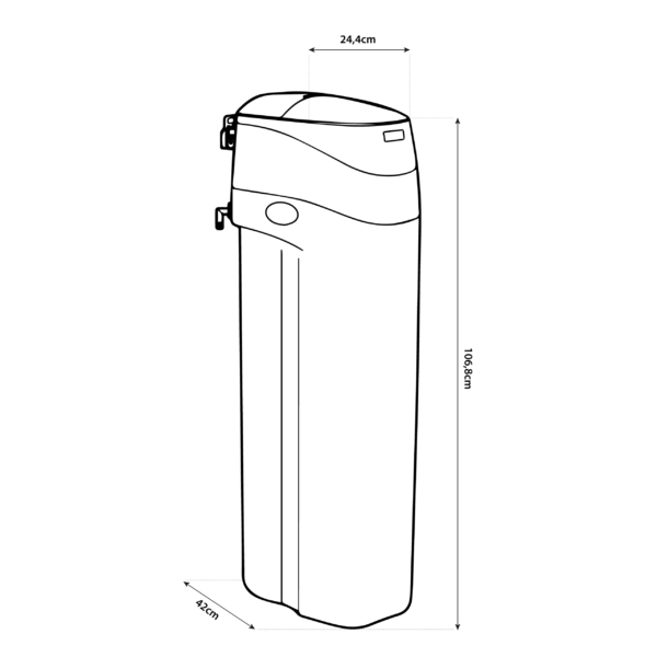 Shurity Missouri Addolcitore acqua Cabinato 18 lt. Resina, 2.800lt. Acqua - 4/6 Persone - immagine 2