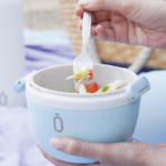 Contenitore Termico Porta Pranzo Shurity Runbott  Acciaio inox con rivestimento in ceramica 560ml. Bianco/Blue - immagine 5