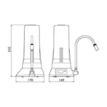 Purificatore acqua sopralavello DigiPure 9000s Bianco - immagine 2