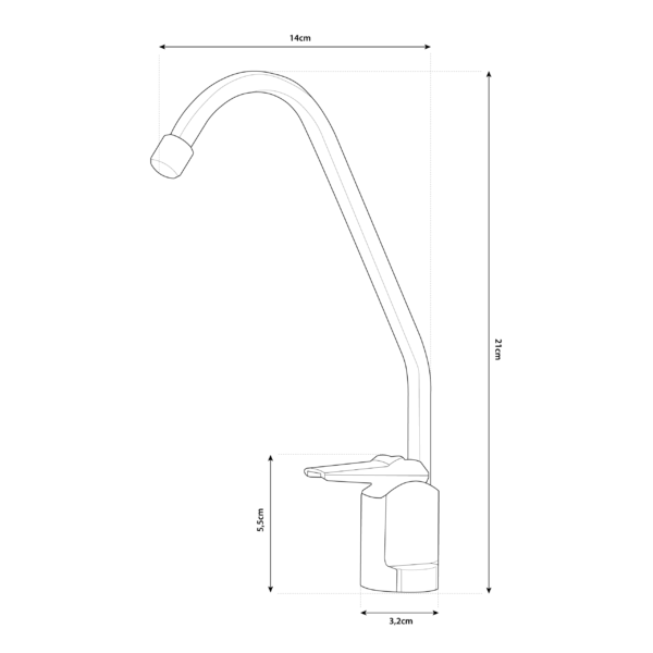 Shurity 100 Rubinetto di prelievo per depuratori 1 via 1/4" Cromato - immagine 2