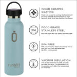 Pack 2pz. - Borraccie Termiche Shurity Runbott Sport Acciaio inox con rivestimento in ceramica 600ml. Azzurra e Rosa - immagine 3