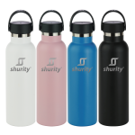 Pack 4pz. - Borraccie Termiche Shurity Runbott Sport Acciaio inox con rivestimento in ceramica 600ml. Bianca, Nera, Azzurra e Rosa