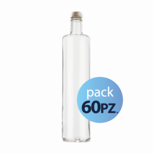 Pack 60pz. - Bottiglia Classic 75cl. Trasparente con tappo Argento