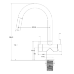 Shurity 351 Rubinetto da cucina con Doccetta estraibile 3 vie Cromo - immagine 4