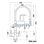 Shurity 390 Rubinetto da cucina con Doccetta senza metalli pesanti 3 vie Nickel Spazzolato - immagine 2