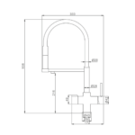 Shurity 460 Rubinetto da cucina con Doccetta 4 vie Cromo – Prodotto con segni d’usura - immagine 3