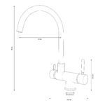 Shurity 470 Rubinetto da cucina Abbattibile sottofinestra 4 vie Granito Avena - immagine 2