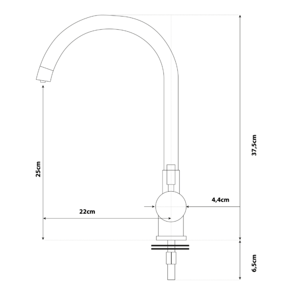 Shurity 470 Rubinetto da cucina Abbattibile sottofinestra 4 vie Nickel Spazzolato - immagine 3