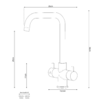 Shurity Monza Rubinetto da cucina 3 vie Nero Opaco - immagine 2