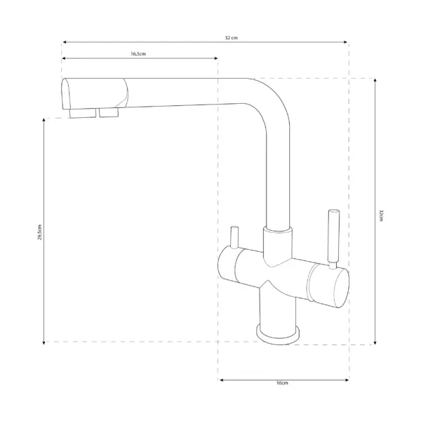 Shurity 520 Rubinetto da cucina 5 vie Granito Avena - immagine 2