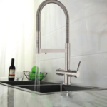 Shurity 390 Rubinetto da cucina con Doccetta senza metalli pesanti 3 vie Nickel Spazzolato - immagine 4