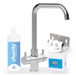 Shurity Kit Microfiltrazione acqua con filtro Sky Blue Small con Rubinetto unico 3 Vie Modello Monza Cromo - Acqua Liscia