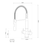 Shurity Kit Microfiltrazione acqua filtro Sky Blue Small con Rubinetto unico 3 Vie Modello Milano Nero Opaco - Acqua Liscia - immagine 4
