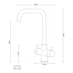 Shurity Kit Microfiltrazione acqua filtro Sky Blue Small con Rubinetto unico 3 Vie Modello Monza Nero Opaco - Acqua Liscia - immagine 4