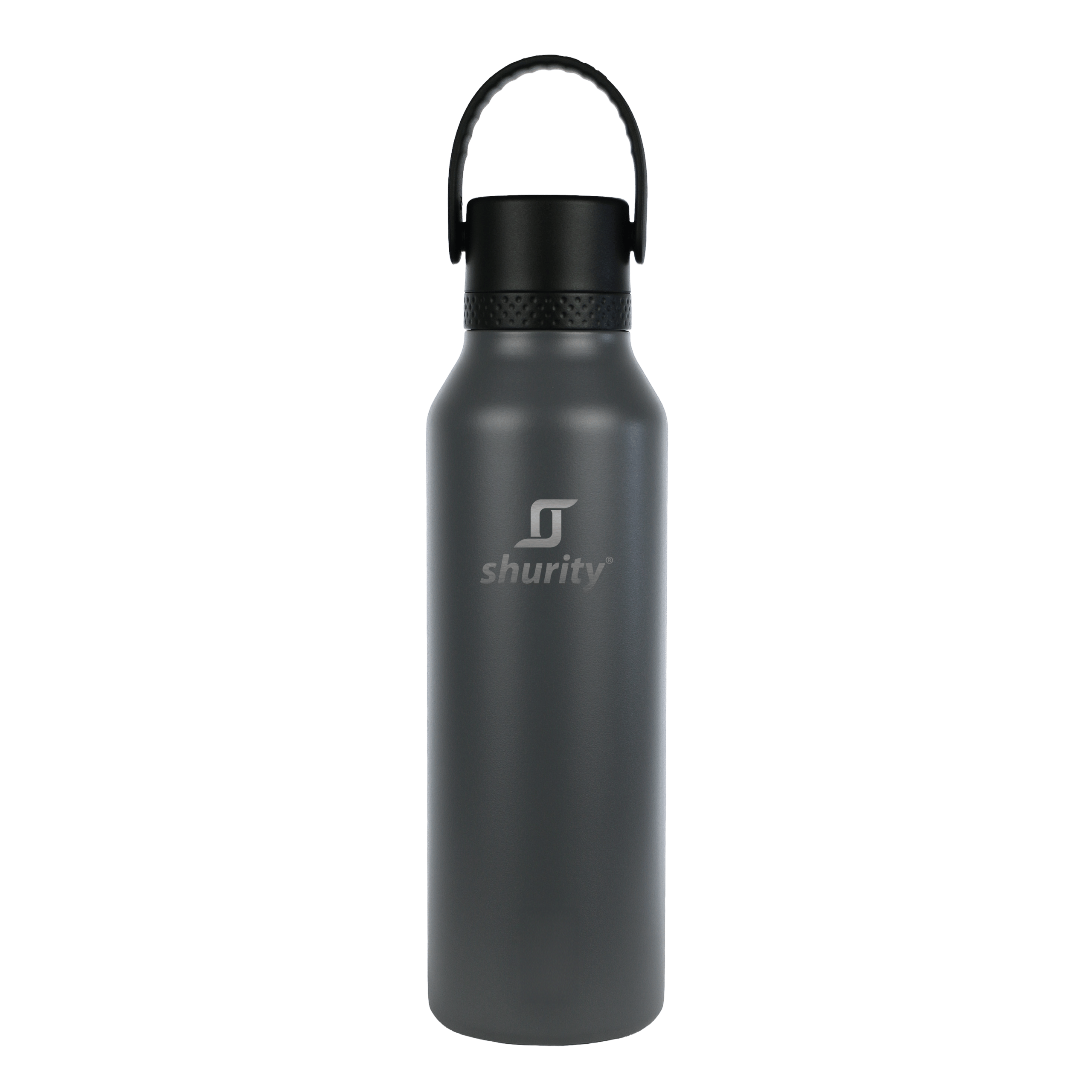 330373-GR-SH Borraccia Termica Shurity Runbott Sport Acciaio inox con rivestimento in ceramica 600ml. Grigio Antracite - immagine 1