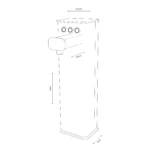 Shurity Kora Colonnina meccanica 3 vie con pulsanti Inox/Bianca - immagine 3